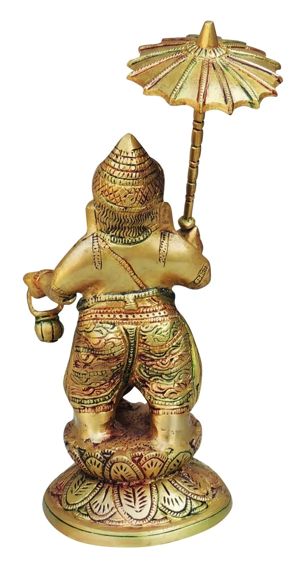 Brass_Showpiece_Ganesh_With_Umbrella_God_Idol_Statue_-_4.6x4.6x11.5_Inch_(BS1462_C)