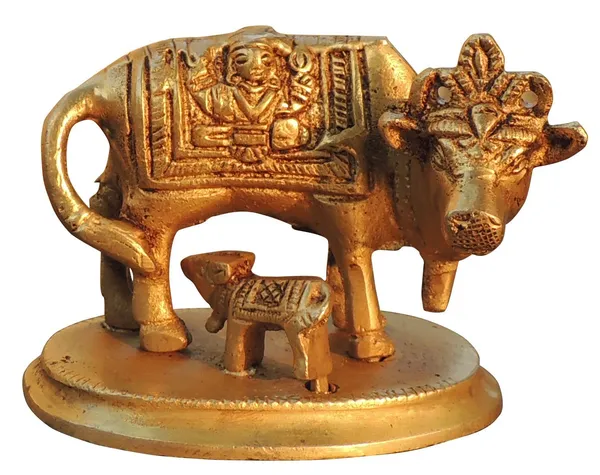 Brass_Showpiece_Cow_&_Calf_God_Idol_Statue_-_2.5x1.7x2_Inch_(BS1471_C)
