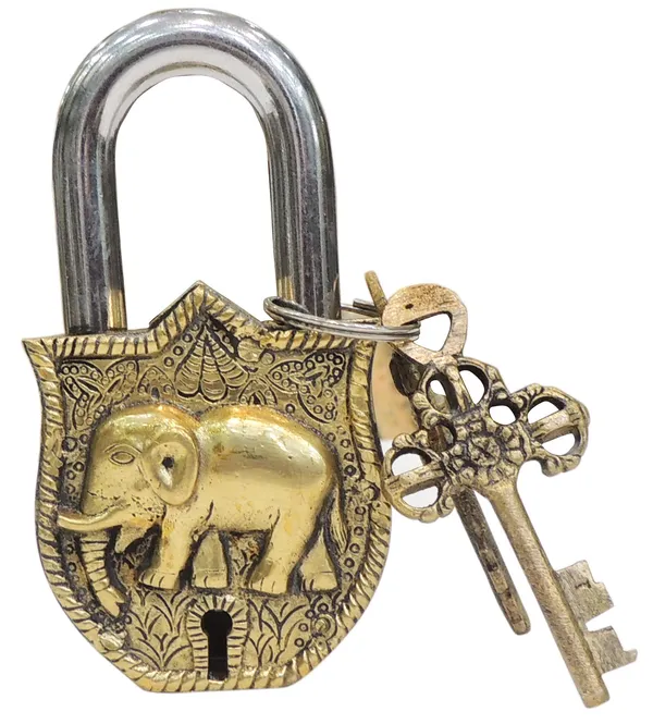 Brass_Showpiece_Lock_Elephant_Small_God_Idol_Statue_-_2.5x1x4.5_Inch_(BS1486_G)