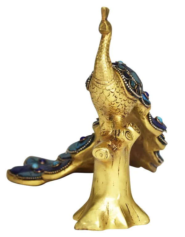 Brass_Home_Decor_Showpiece_Peacock_Statue_-_9x5x7_Inch_(BS1515_B)