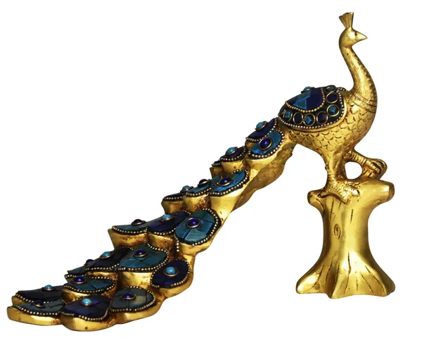 Brass_Home_Decor_Showpiece_Peacock_Statue_-_9x5x7_Inch_(BS1515_B)