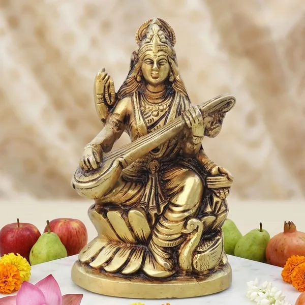 Brass_Showpiece_Saraswati_Ji_God_Idol_Statue_-_3.6x1.7x6_inch_(BS1526_E)