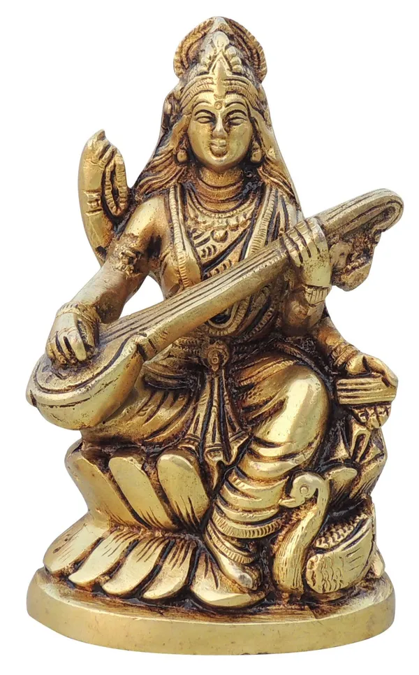 Brass_Showpiece_Saraswati_Ji_God_Idol_Statue_-_3.6x1.7x6_inch_(BS1526_E)