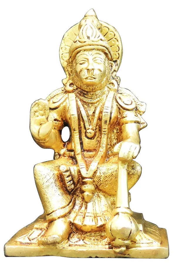 Brass_Showpiece_Hanuman_Ji_Statue_Idol_-_3.7x2.7x6_Inch_(BS1527_E)
