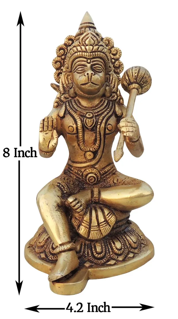 Brass_Showpiece_Hanuman_Ji_Statue_Idol_-_4.2x4.7x8_Inch_(BS1527_G)