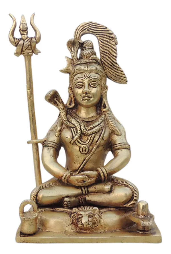Brass_Showpiece_Shiv_Ji_God_Idol_Statue_-_5x4x8.5_Inch_(BS1529_G)