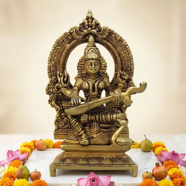 Brass_Showpiece_Saraswati_Ji_Idol_Statue_-_4.2x2.6x7.5_Inch_(BS1539_C)