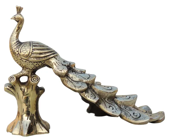 Brass_Home_Decor_Showpiece_Peacock_Statue_-8.5x4.5x6.5_Inch_(BS1542_C)