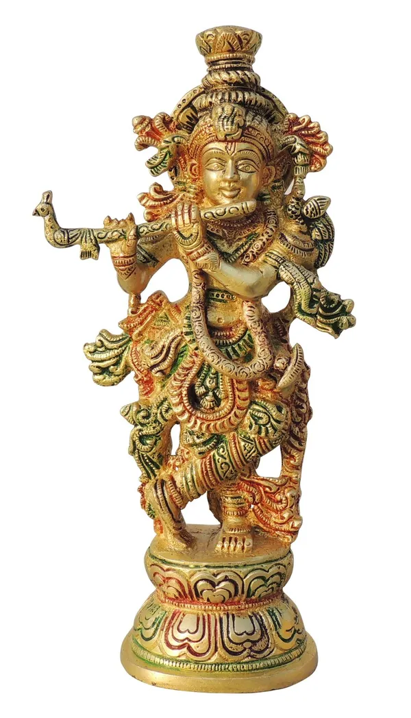 Brass_Showpiece_Krishna_Ji_God_Idol_Statue_-_4.2x2.2x9.5_Inch_(BS1577_K)