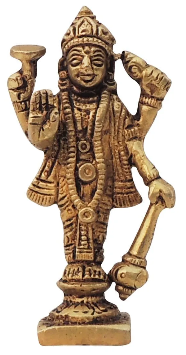 Brass_Showpiece_Vishnu_Ji_God_Idol_Statue_-_1.6x1x3.5_Inch_(BS1596_V)