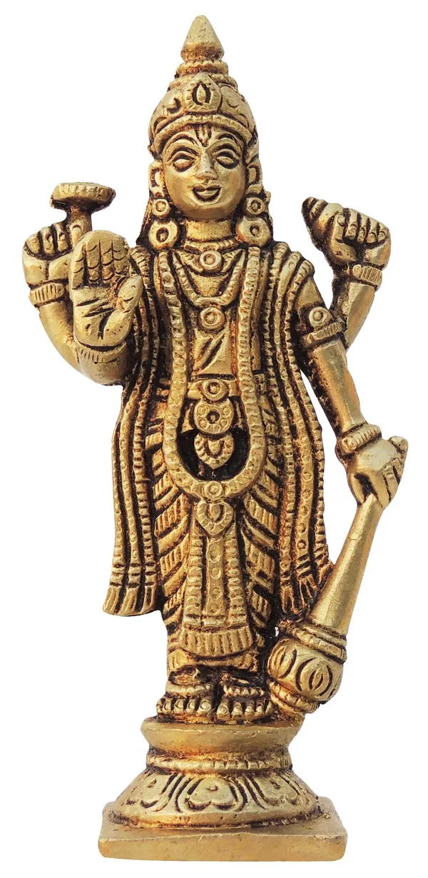 Brass_Showpiece_Vishnu_Ji_God_Idol_Statue_-_2.2x1.5x5_Inch_(BS1597_V)