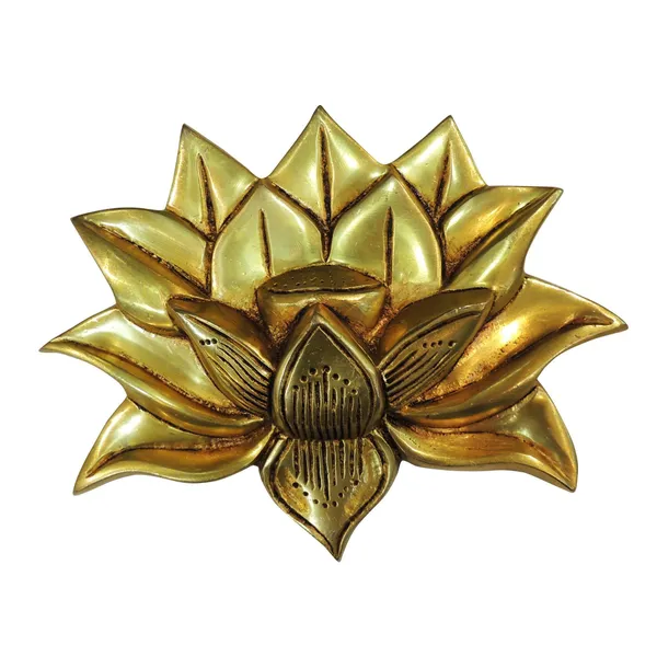 Brass_Showpiece_Lotus_Statue_-_6.6x1x5.2_Inch_(BS1607_F)