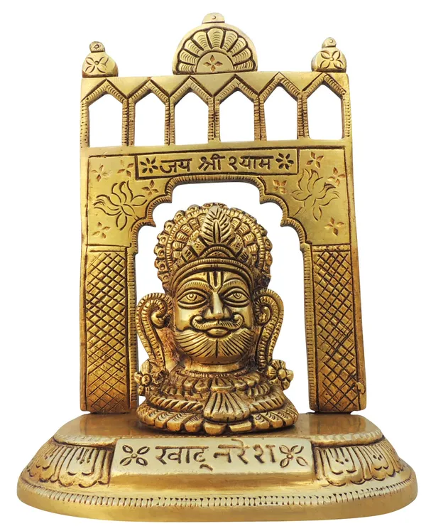 Brass_Showpiece_Khatu_Shyam_God_Idol_Statue_-_4.6x2.6x6.2_Inch_(BS1679_E)