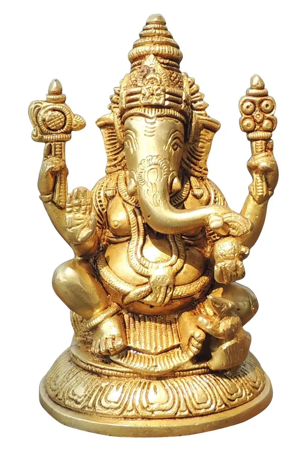 Brass_Showpiece_Ganesh_God_Idol_Statue_-_4.2x3.1x6.2_Inch_(BS1724_G)