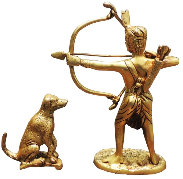 Brass_Showpiece_eklavya_God_Idol_Statue_-_6.5x2.7x9_Inch_(BS1740_D)