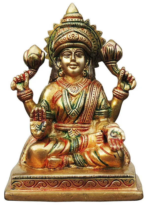 Brass_Showpiece_Laxmi_Ji_God_Idol_Statue_-_4x3.5x5.5_Inch_(BS1746_L)