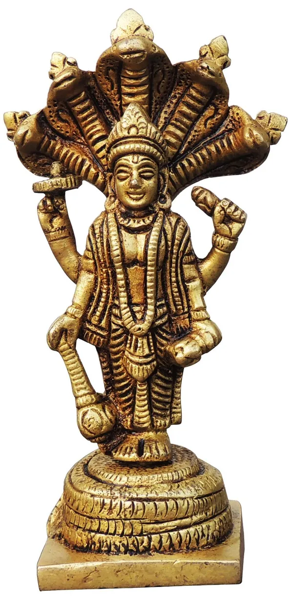 Brass_Showpiece_Vishnu_God_Idol_Statue_-_3x1.7x5_Inch_(BS1759_C)