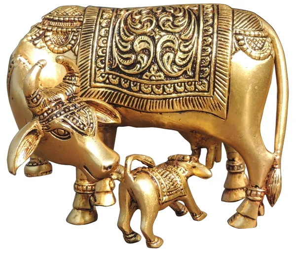 Brass_Showpiece_Cow_With_Calf_God_Idol_Statue_-_5x2.5x4_Inch_(BS1771_D)