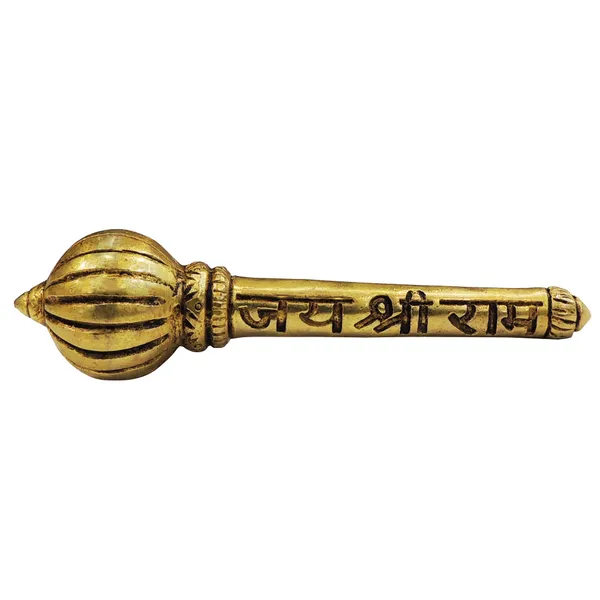 Brass_Showpiece_Hanuman_Gada_God_Idol_Statue_-_4.7x1.5x1.5_Inch_(BS1864_E)