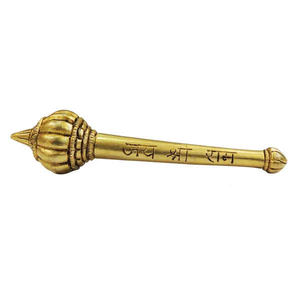 Brass_Showpiece_Hanuman_Gada_God_Idol_Statue_-_6.5x1.5x1.5_Inch_(BS1864_G)