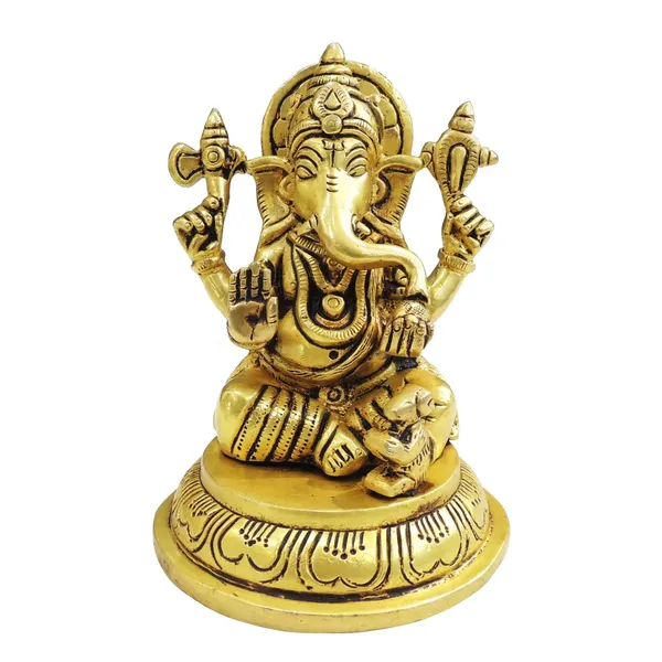 Brass_Showpiece_Ganesh_Statue_-_3.5x3.5x4.5_Inch_(BS1897_G)