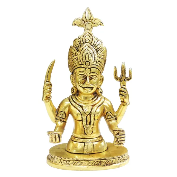 Brass_Showpiece_Kaal_Bhairav_Statue_-_5x4x9_Inch_(BS1905_D)