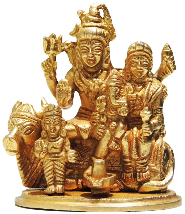 Brass_Showpiece_Shiv_Parivar_Idol_Statue_-_2.5x3.5x4_inch_(BS381)