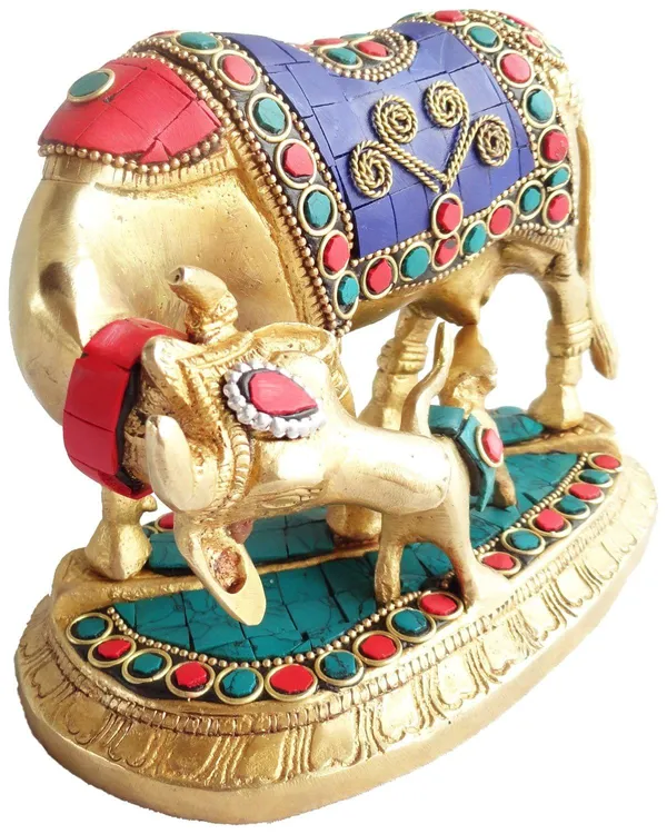 Brass_Showpiece_Gaye_bachada_stone_Statue_-_6.5x4x5_inch_(BS382)