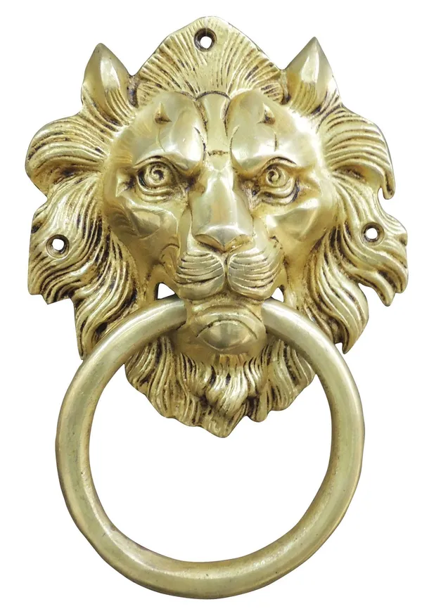 Brass_Showpiece_Lion_Door_Knocker_-_5.2x1.5x6_Inch_(BS409_B)