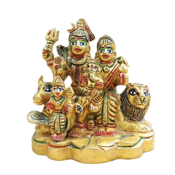 Brass_Showpiece_Shiv_Parivar_God_Idol_Statue_-_3.5x2x3.7_Inch_(BS493_M)