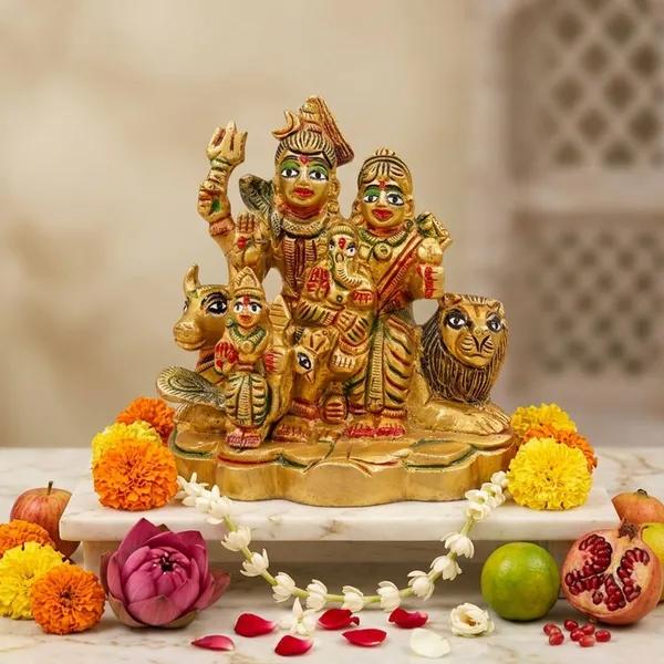 Brass_Showpiece_Shiv_Parivar_God_Idol_Statue_-_3.5x2x3.7_Inch_(BS493_M)