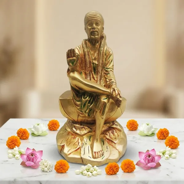 Brass_Showpiece_Sai_Baba_Statue_-_5x4x8.5_Inch_(BS495)