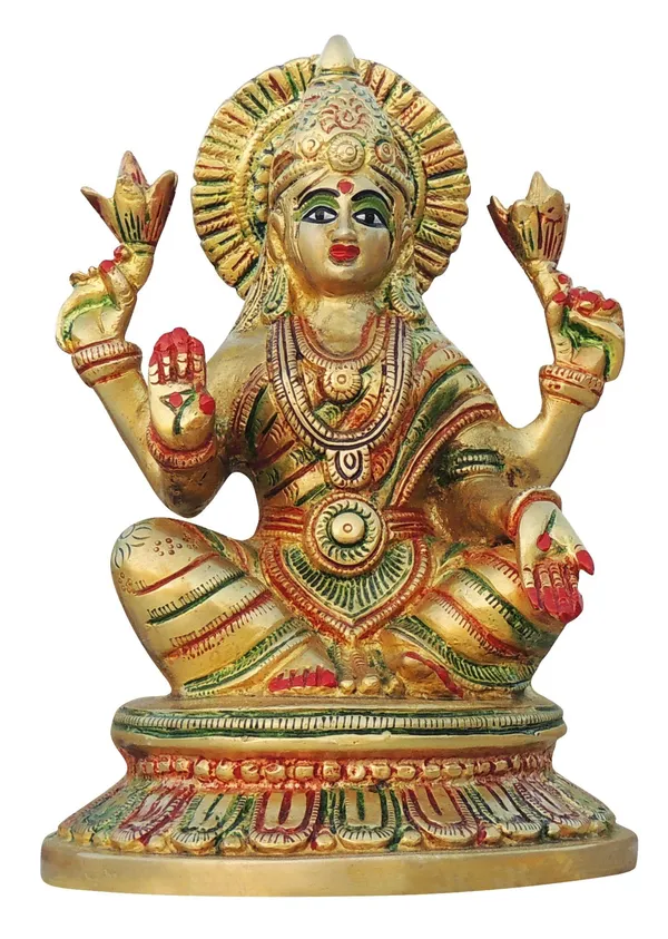 Brass_Showpiece_Laxmi_Ji_God_Idol_Statue_-_5.4x5.4x8_Inch_(BS497_L)