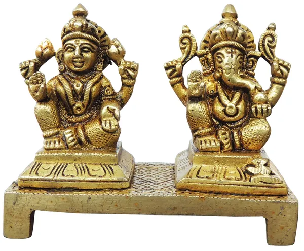 Brass_Showpiece_Laxmi_Ganesh_God_Idol_Statue_-_4x1.7x3.5_Inch_(BS645_P)