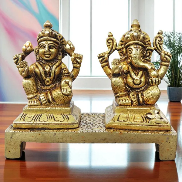 Brass_Showpiece_Laxmi_Ganesh_God_Idol_Statue_-_4x1.7x3.5_Inch_(BS645_P)
