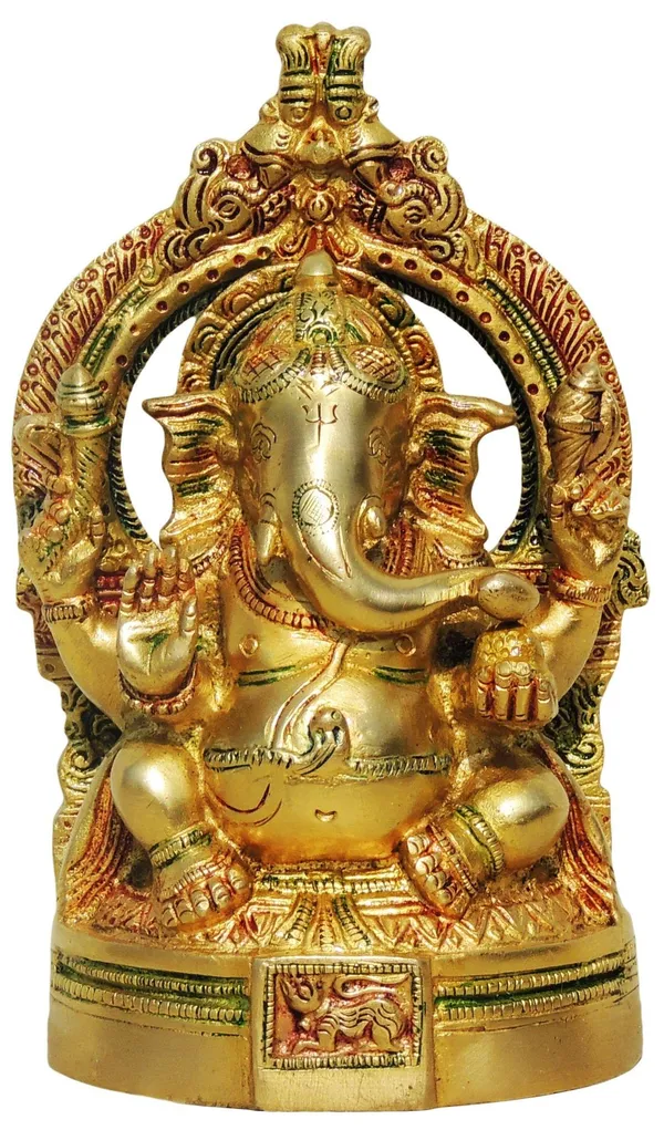 Brass_Showpiece_Ganesh_with_Frame_God_Idol_Statue_-_4x3x7.5_inch_(BS662)