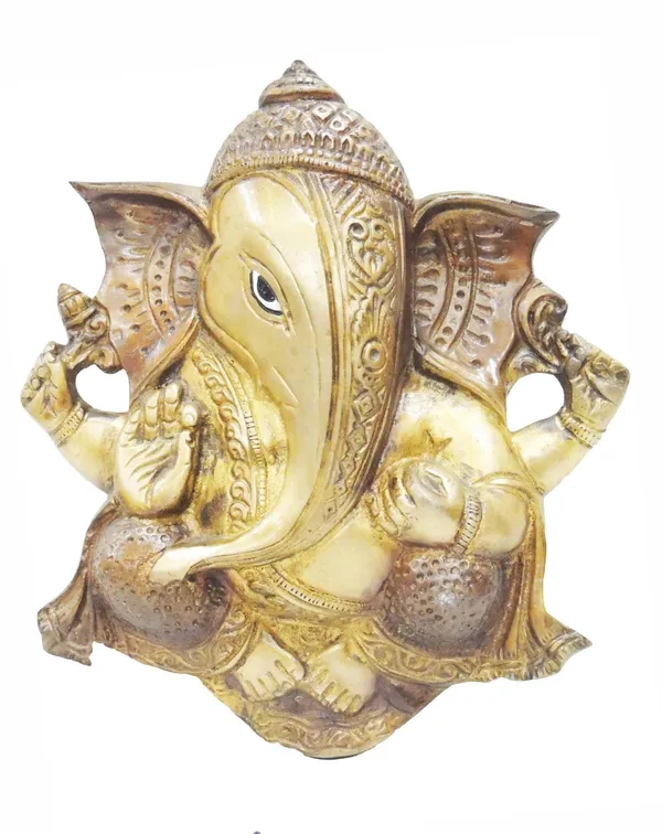 Brass_Showpiece_Wall_Haning_Ganesh_Ji_Statue_-_7.5x1.5x8.5_Inch_(BS794_A)