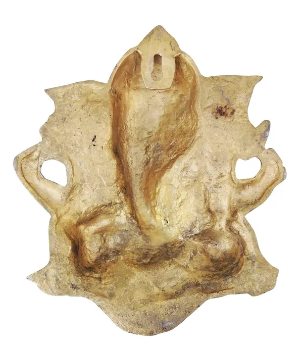 Brass_Wall_Hanging_Showpiece_Ganesh_With_Stone_Finish_-_8.8_Inch_(BS794_B)
