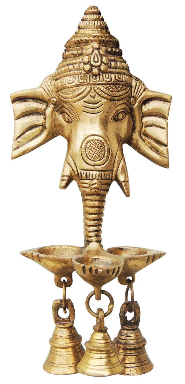 Brass_Showpiece_Wall_Haning_Ganesh_Ji_With_Bell_-_4.5x3.5x10_Inch_(BS822_A)
