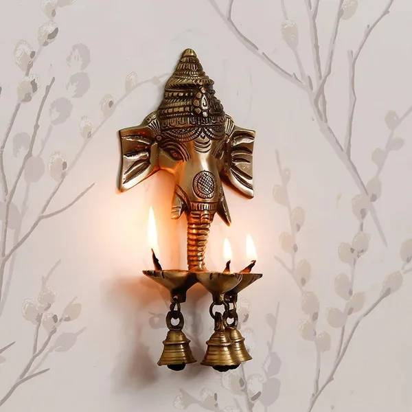 Brass_Showpiece_Wall_Haning_Ganesh_Ji_With_Bell_-_4.5x3.5x10_Inch_(BS822_A)