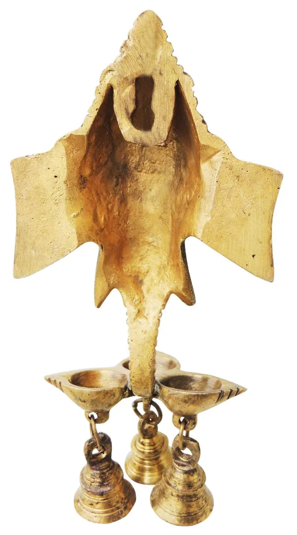 Brass_Showpiece_Wall_Haning_Ganesh_Ji_With_Bell_-_4.5x3.5x10_Inch_(BS822_A)
