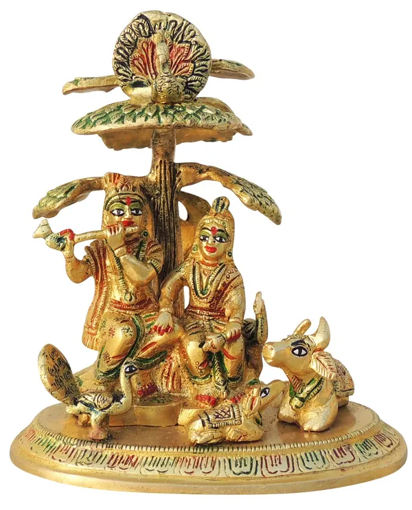 Brass_Showpiece_Tree_Radha_krishna_with_cow_God_Idol_Statue_-_6.5x4.5x7.5_inch_(BS828_M)