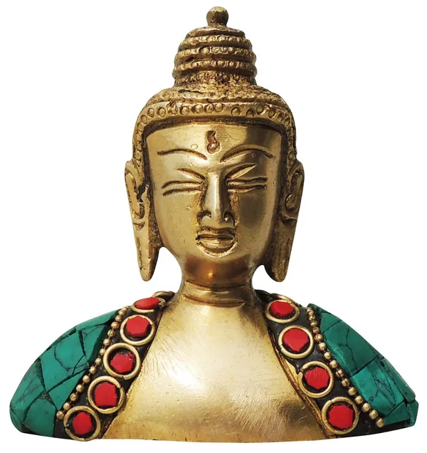 Brass_Showpiece_Buddha_Face_Statue_-_3x1x3.5_inch_(BS840_A)