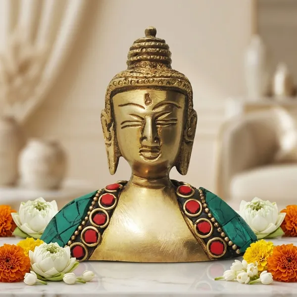 Brass_Showpiece_Buddha_Face_Statue_-_3x1x3.5_inch_(BS840_A)
