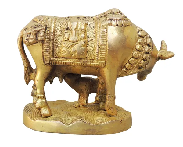 Brass_Showpiece_Cow_with_Base_Statue_-_5x2.5x3.6_inch_(BS890_A)