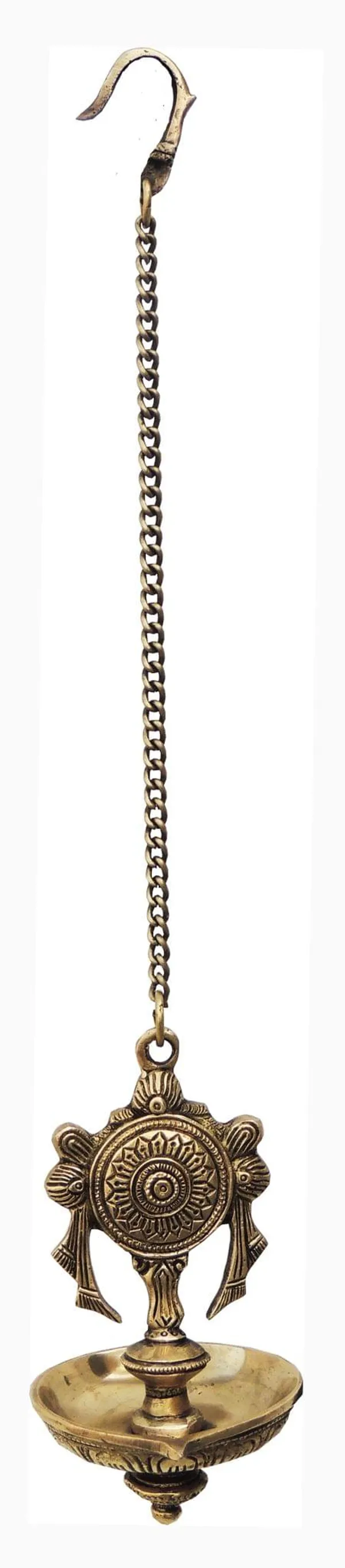 Brass_Wall_Hanging_Shank_Antique_Deepak_-_3.7x3.4x10.5_Inch_(BS899_B)