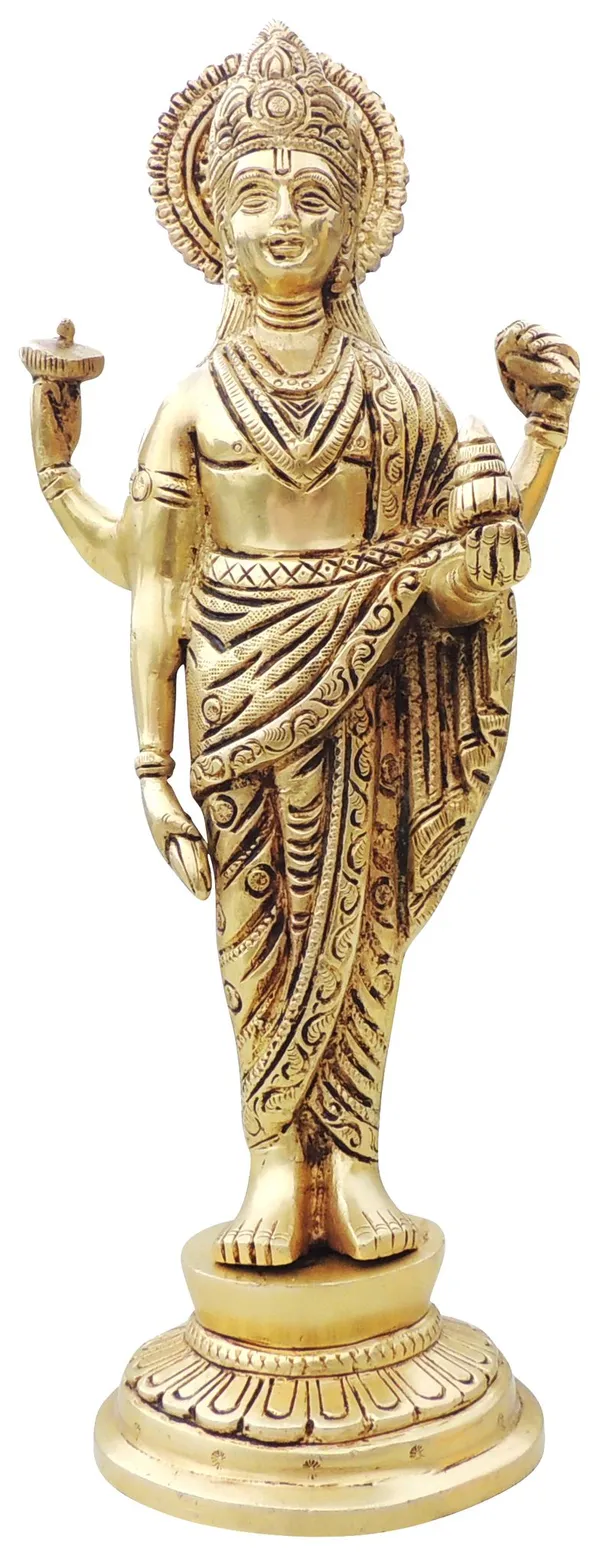Brass_Showpiece_Dhanvantri_Ji_God_Idol_Statue_-_5x3.5x11.5_Inch_(BS913_X)