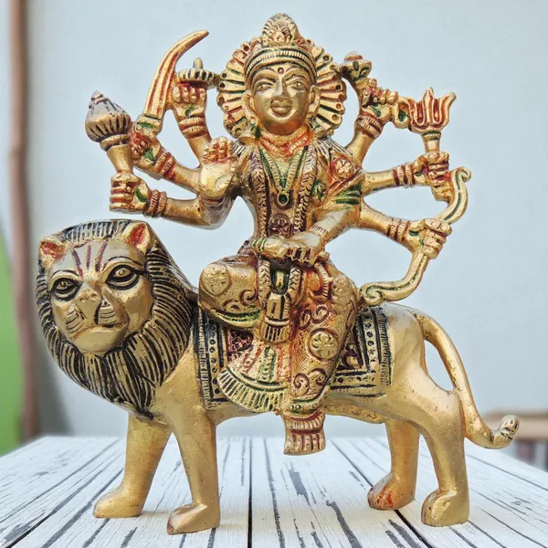 Brass_Showpiece_Durga_Ji_Idol_Statue_-_5x2x5.2_Inch_(BS937_P)