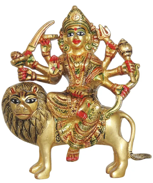 Brass_Showpiece_Durga_Ji_God_Idol_Statue_-_5.5x2x6.5_Inch_(BS937_U)