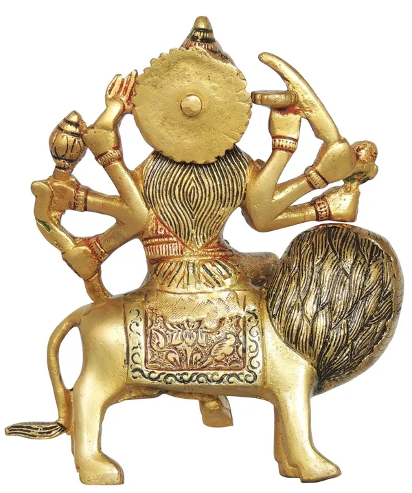 Brass_Showpiece_Durga_Ji_God_Idol_Statue_-_5.5x2x6.5_Inch_(BS937_U)